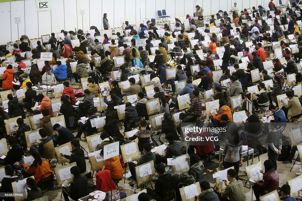 The College Entrance Exam For Art Opens Around China