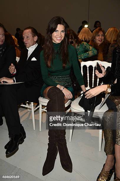 Leona Koenig attends the Zuhair Murad show as part of Paris Fashion Week Haute Couture Spring/Summer 2014 on January 23, 2014 in Paris, France.