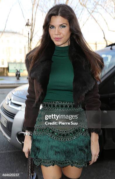 Leona Koenig attends the Zuhair Murad show as part of Paris Fashion Week Haute Couture Spring/Summer 2014> on January 23, 2014 in Paris, France.