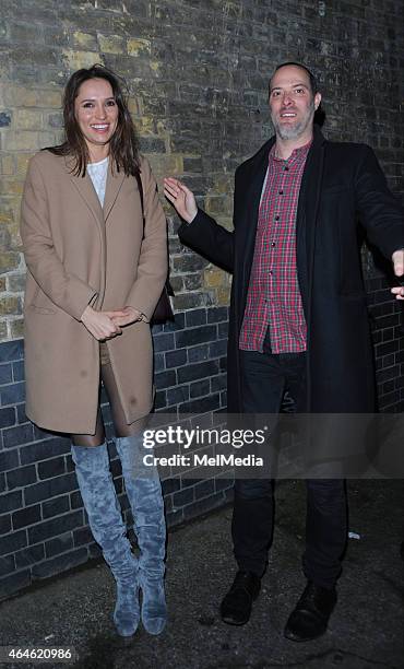 Model Sasha Volkova is seen leaving The Chiltern Firehouse, on February 27, 2015 in London, England.