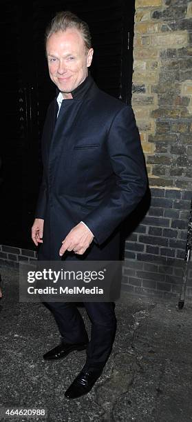 Gary Kemp is seen leaving The Chiltern Firehouse, on February 27, 2015 in London, England.