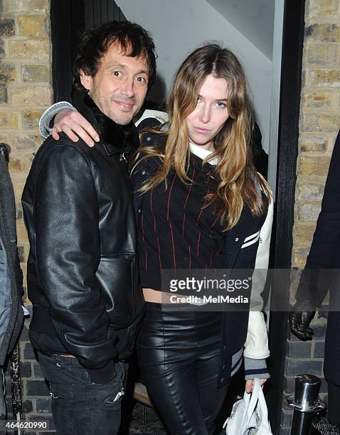 Dan McMillan and new girlfriend are seen leaving The Chiltern Firehouse , on February 27, 2015 in London, England.