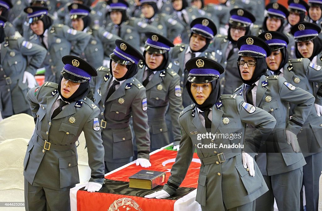 Graduation ceremony of Afghani woman police students in Turkey