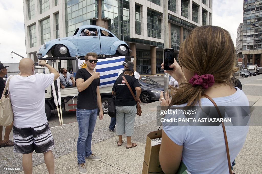 URUGUAY-MUJICA-SUPPORTERS