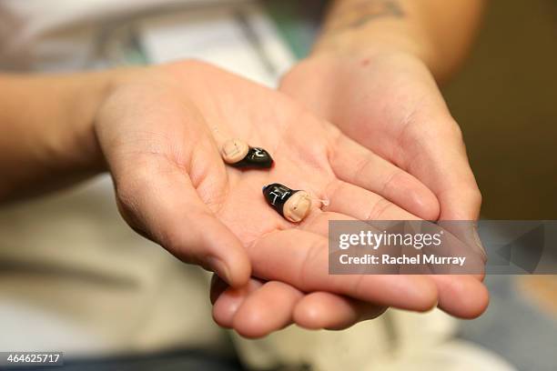 General view of new hearing aids at the Starkey Hearing Foundation Mission during GRAMMY Camp at University of Southern California on January 22,...