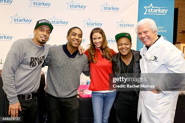 Recording artist/Producer Dallas Austin, actors Christopher Massey, Shannon Elizabeth, Kyle Massey, and Starkey Founder and CEO William Austin attend...