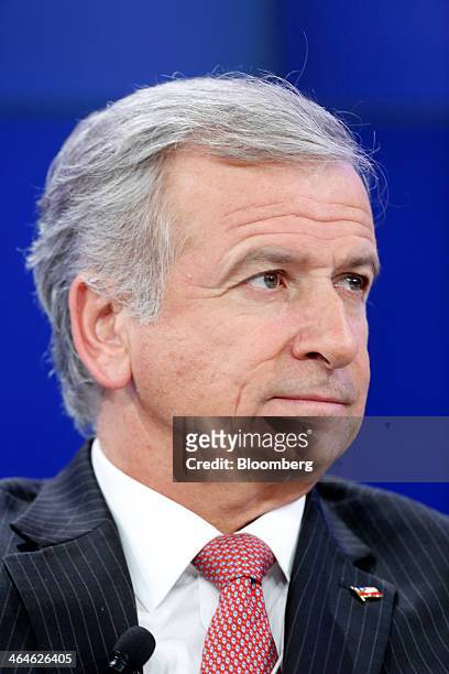 Felipe Larrain Bascunan, Chile's finance minister, speaks during a session on day two of the World Economic Forum in Davos, Switzerland, on Thursday,...