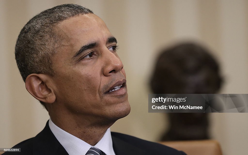 President Obama Meets With Liberian President Ellen Johnson Sirleaf of Liberia