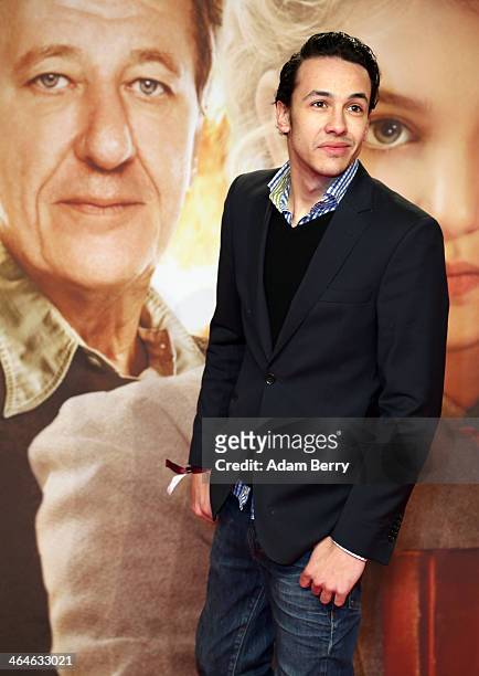 Marvin Herzsprung arrives for the German premiere of the film 'The Book Thief' at Zoo Palast on January 23, 2014 in Berlin, Germany.