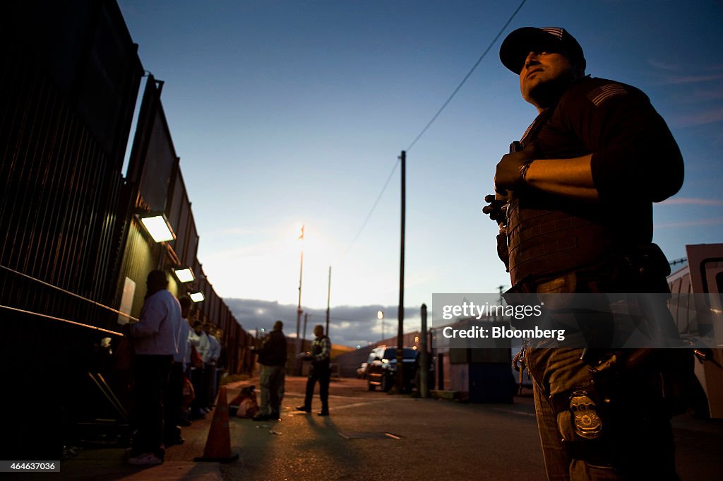 Immigration & Customs Enforcement (ICE) Agents Work At Border Ahead Of Possible DHS Shutdown