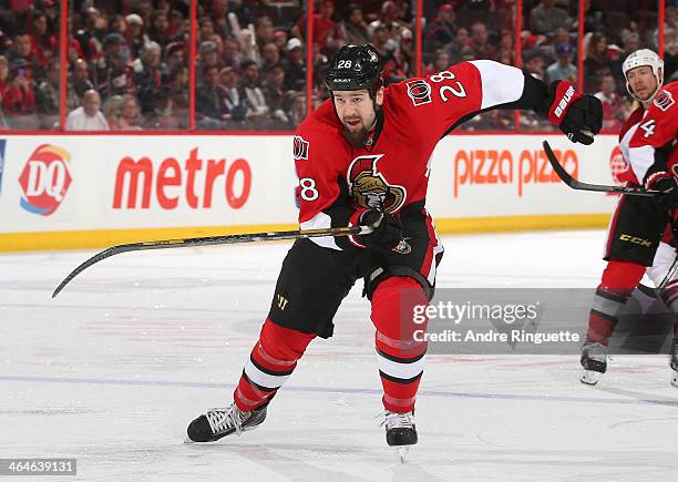 Matt Kassian of the Ottawa Senators skates against the Phoenix Coyotes at Canadian Tire Centre on December 21, 2013 in Ottawa, Ontario, Canada.