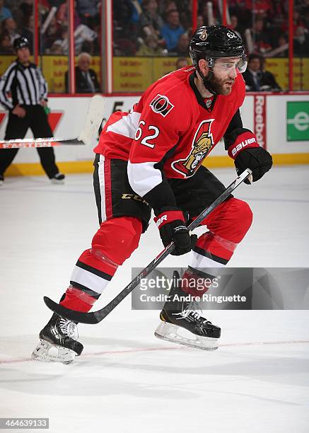 Eric Gryba of the Ottawa Senators skates against the Phoenix Coyotes at Canadian Tire Centre on December 21, 2013 in Ottawa, Ontario, Canada.