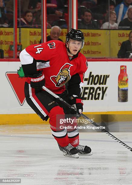 Colin Greening of the Ottawa Senators skates against the Phoenix Coyotes at Canadian Tire Centre on December 21, 2013 in Ottawa, Ontario, Canada.