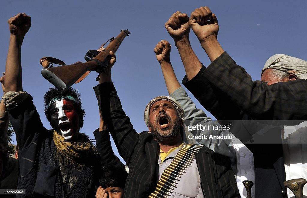 Houthis hold demonstration in Yemen