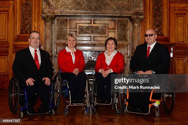 The ParalympicsGB Curling team Robert McPherson, Angela Malone, Skip Aileen Neilson and Gregor Ewan gather to celebrate their selection to compete at...