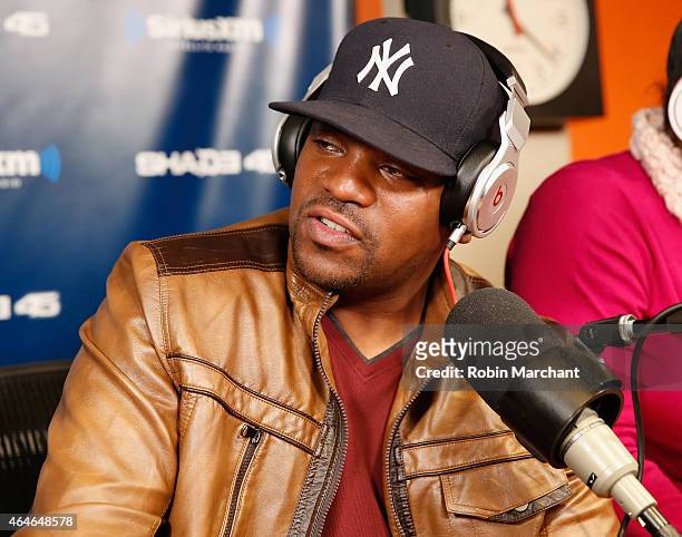 Mekhi Phifer vists Sway in the Morning' with Sway Calloway on Eminem's Shade 45 at SiriusXM Studios on February 27, 2015 in New York City.