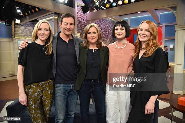 Episode AB122 -- Pictured: Anne Heche, Jason Isaacs, Meredith Vieira, Alison Sudol, Lauren Ambrose --