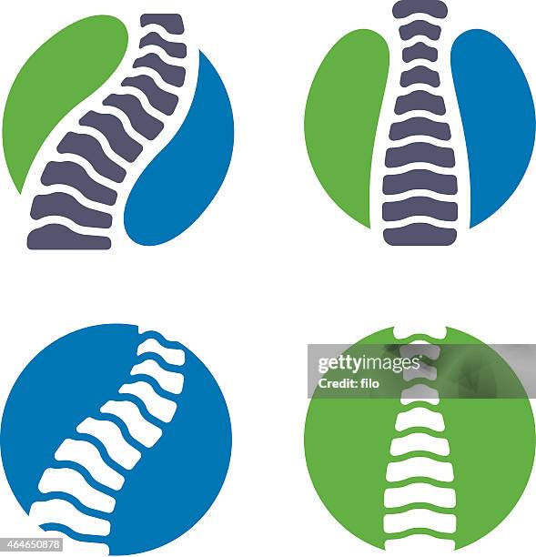 chiropractic spine health - masseur stock illustrations