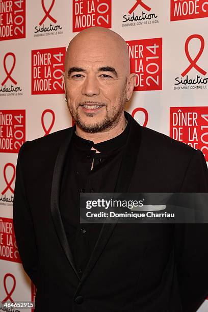Pascal Obispo attends the Sidaction Gala Dinner at Pavillon d'Armenonville on January 23, 2014 in Paris, France.