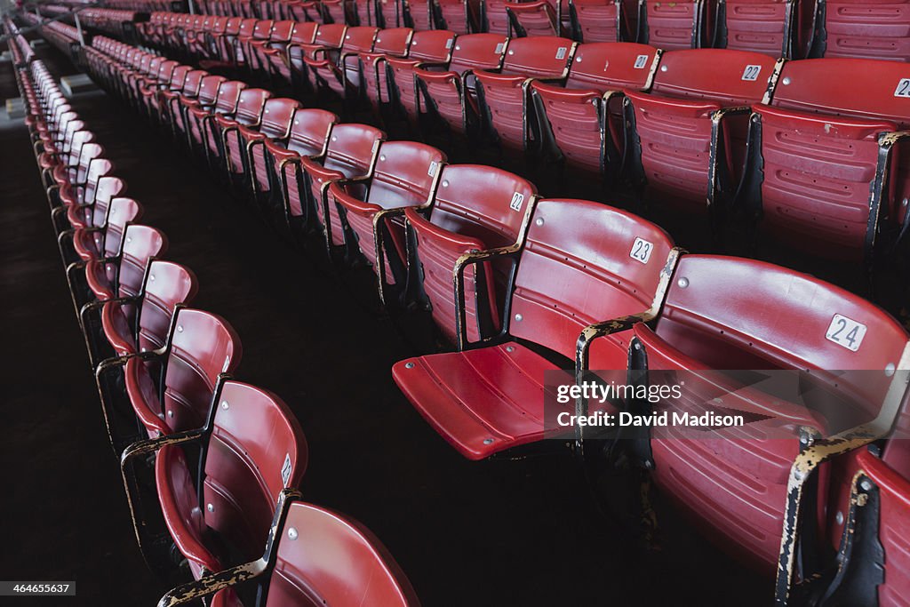 Numbered stadium seats