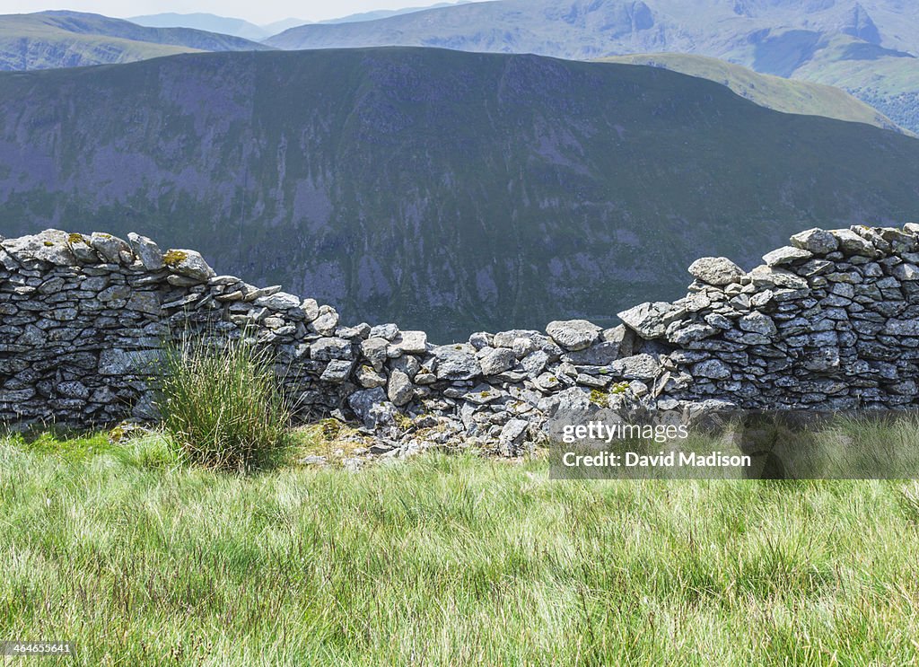 Stone wall in Lake District, England