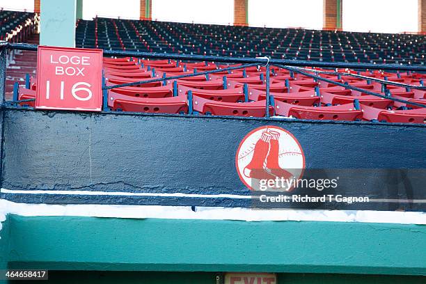 Scene from the stands before NCAA hockey action in the "Citi Frozen Fenway 2014" at Fenway Park between the Providence College Friars and the...