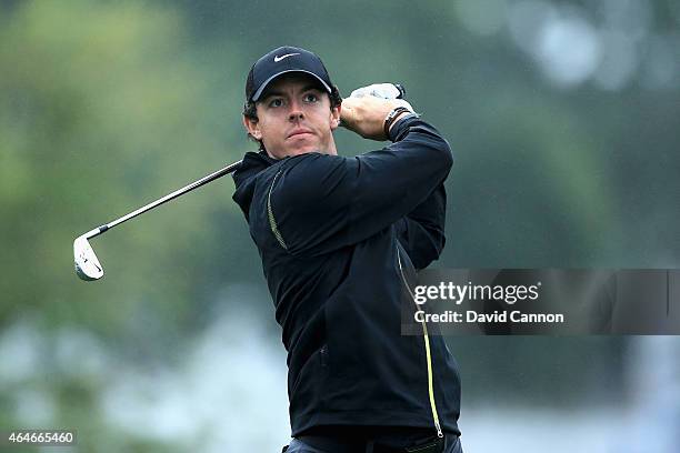 Rory McIlroy of Northern Ireland plays his tee shot on the fifth hole during the second round of The Honda Classic at PGA National Resort & Spa -...