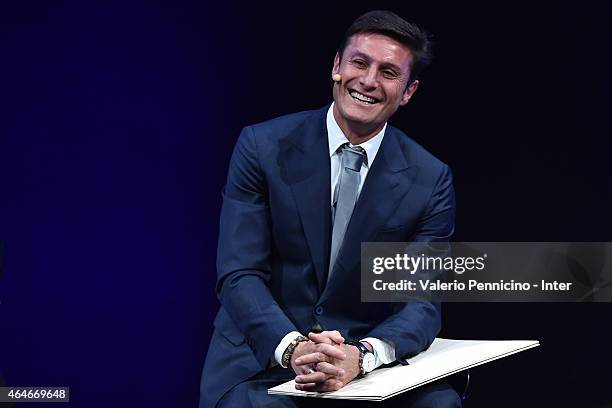 Javier Zanetti attends the Preview Screening of 'Zanetti Story' on February 27, 2015 in Milan, Italy.