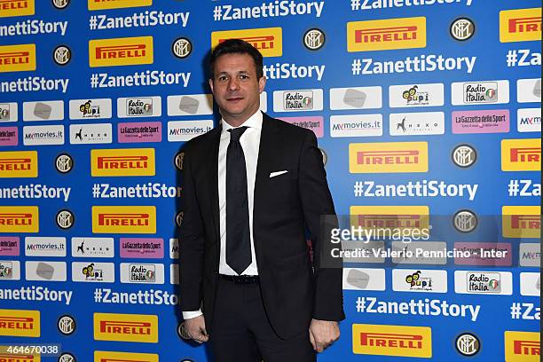 Internazionale Milano team manager Andrea Romeo attends the Preview Screening of 'Zanetti Story' on February 27, 2015 in Milan, Italy.