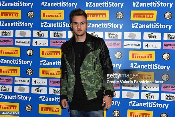 George Alexandru Puscas of FC Internazionale Milano attends the preview screening of the 'Zanetti Story' on February 27, 2015 in Milan, Italy.