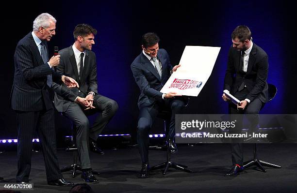 Marco Tronchetti Provera, Luca Facchetti, Javier Zanetti, Alessandro Cattelan and FC Internazionale Milano president Erick Thohir during the Preview...