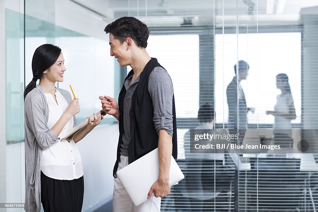 Business people talking in the office