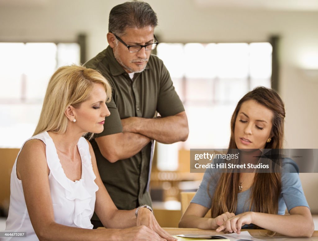 Business people talking in office