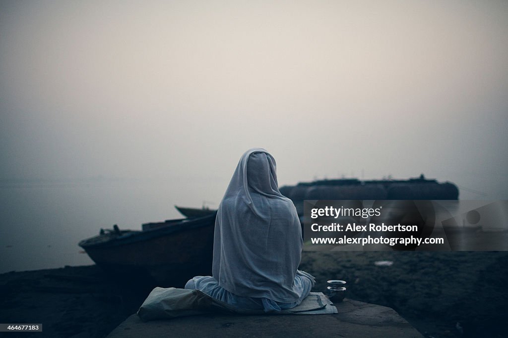 Meditation, River Ganges, India
