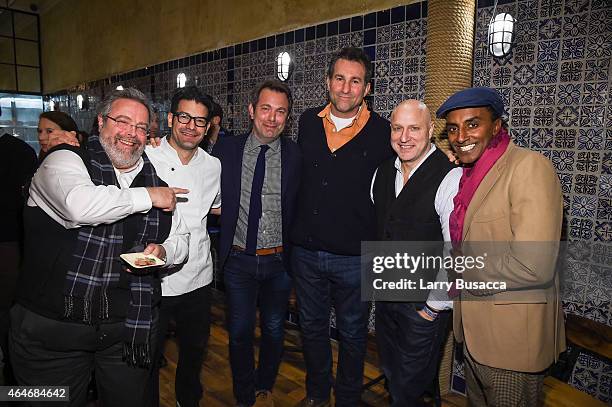 Restaurateur Drew Nieporent, Chef George Mendes, SAVEUR editor and chief Adam Sachs, The Spotted Pig co-owner Ken Friedman, Chef Tom Colicchio and...