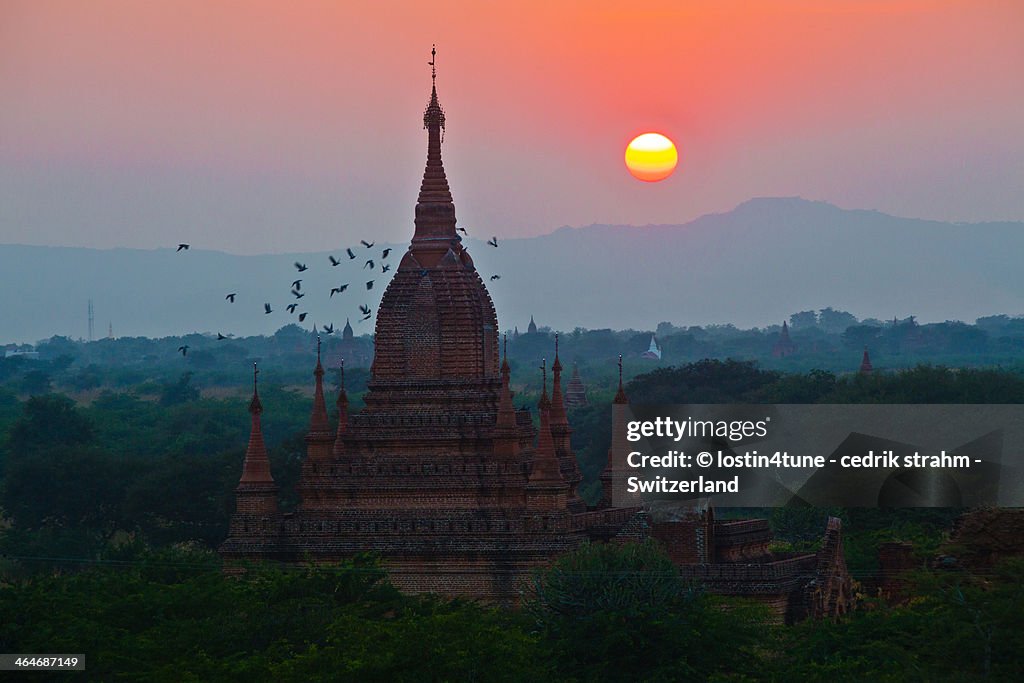Sunset over Bagan