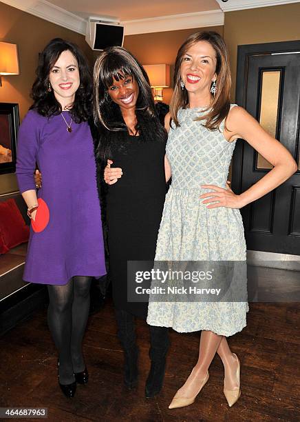 Sally Humphreys:June Sarpong:Heather Kerzner attend the Madderson London Spring/Summer 2014 womenswear collection launch party at Beaufort House on...