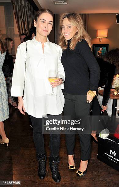 Cindy Bilton:Jeanne Marine attend the Madderson London Spring/Summer 2014 womenswear collection launch party at Beaufort House on January 23, 2014 in...