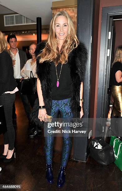 Lisa Butcher attends the Madderson London Spring/Summer 2014 womenswear collection launch party at Beaufort House on January 23, 2014 in London,...