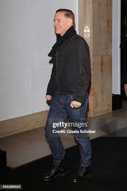 Bryan Adams attends the presentation and vernissage of his calender for Opel "THE ADAM BY BRYAN ADAMS" at Haus der Kunst on January 23, 2014 in...
