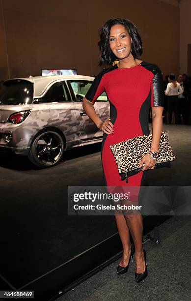 Marie Amière attends the presentation and vernissage of the calender "THE ADAM BY BRYAN ADAMS" for Opel at Haus der Kunst on January 23, 2014 in...