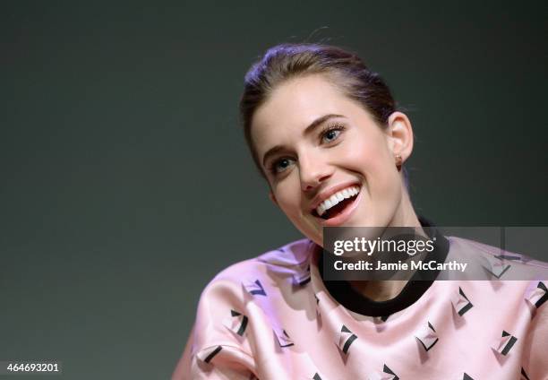 Actress Allison Williams attends "Meet The Actors" at Apple Store Soho on January 23, 2014 in New York City.