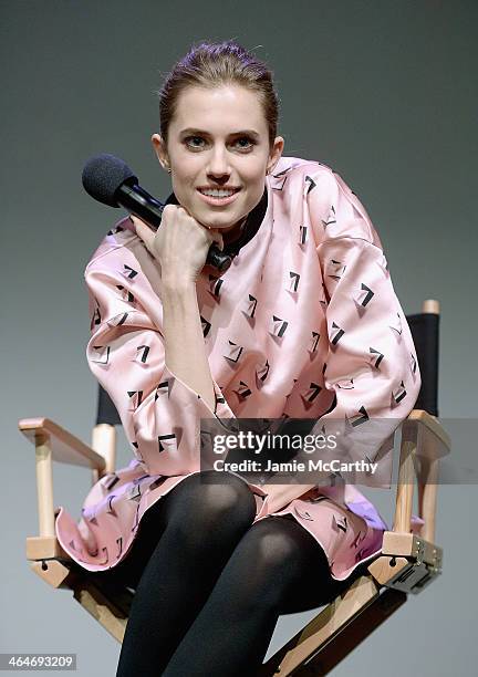 Actress Allison Williams attends "Meet The Actors" at Apple Store Soho on January 23, 2014 in New York City.