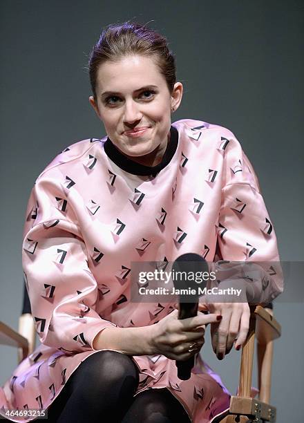 Actress Allison Williams attends "Meet The Actors" at Apple Store Soho on January 23, 2014 in New York City.