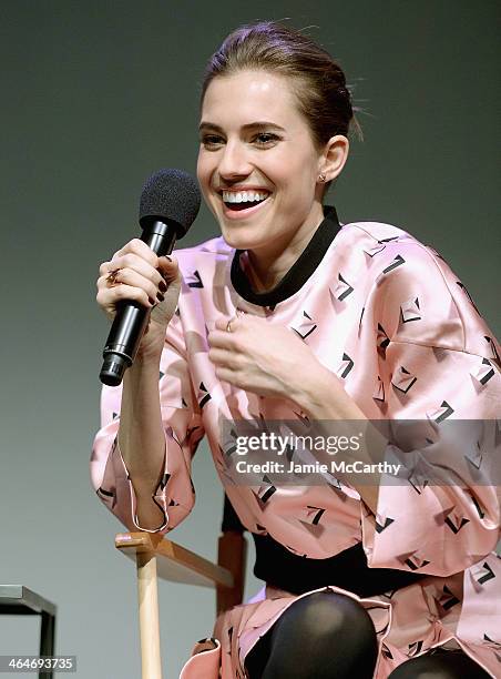 Actress Allison Williams attends "Meet The Actors" at Apple Store Soho on January 23, 2014 in New York City.