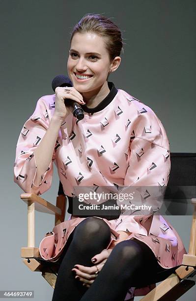 Actress Allison Williams attends "Meet The Actors" at Apple Store Soho on January 23, 2014 in New York City.