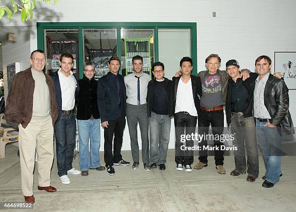 Leonard Nimoy, Chris Pine, Alex Kurtzman, Karl Urban, Zachary Quinto, J.J. Abrams, John Cho, Bruce Greenwood, Clifton Collins Jr. And Roberto Orci...