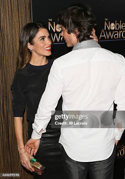 Nikki Reed and Ian Somerhalder attend the 3rd Annual Noble Awards held at the Beverly Hilton Hotel on February 27, 2015 in Beverly Hills, California.