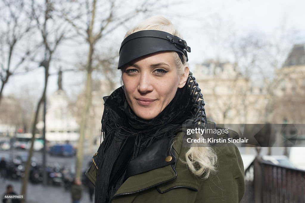 Street Style On January, 23 - Paris Fashion Week Haute Couture S/S 2014