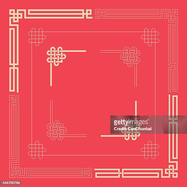frames of chinese style - east asian culture stock illustrations